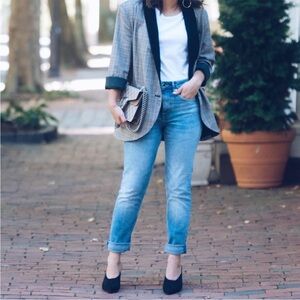 EUC Slim Straight High Ankle Jeans | H&M, Light/Med Wash, Size 4/27